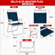 Silla Master Plus Aluminio AZUL OSCURO