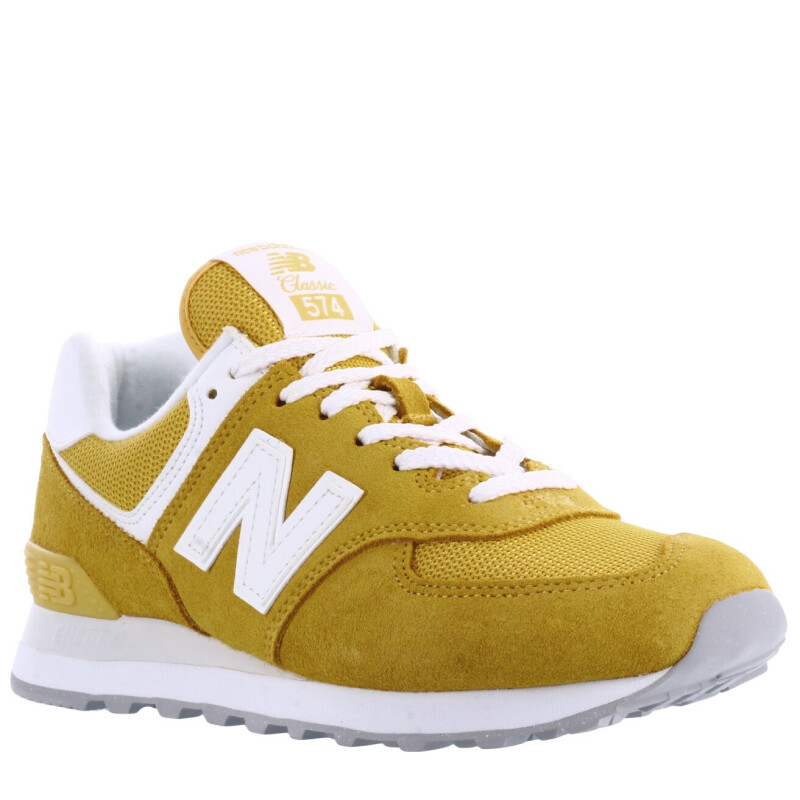 Championes de Mujer New Balance 574 Amarillo - Blanco