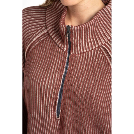 Sweater Algodón Cierre Bordeaux