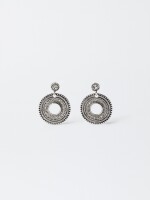 Pendientes Medianos Brillantes plateado