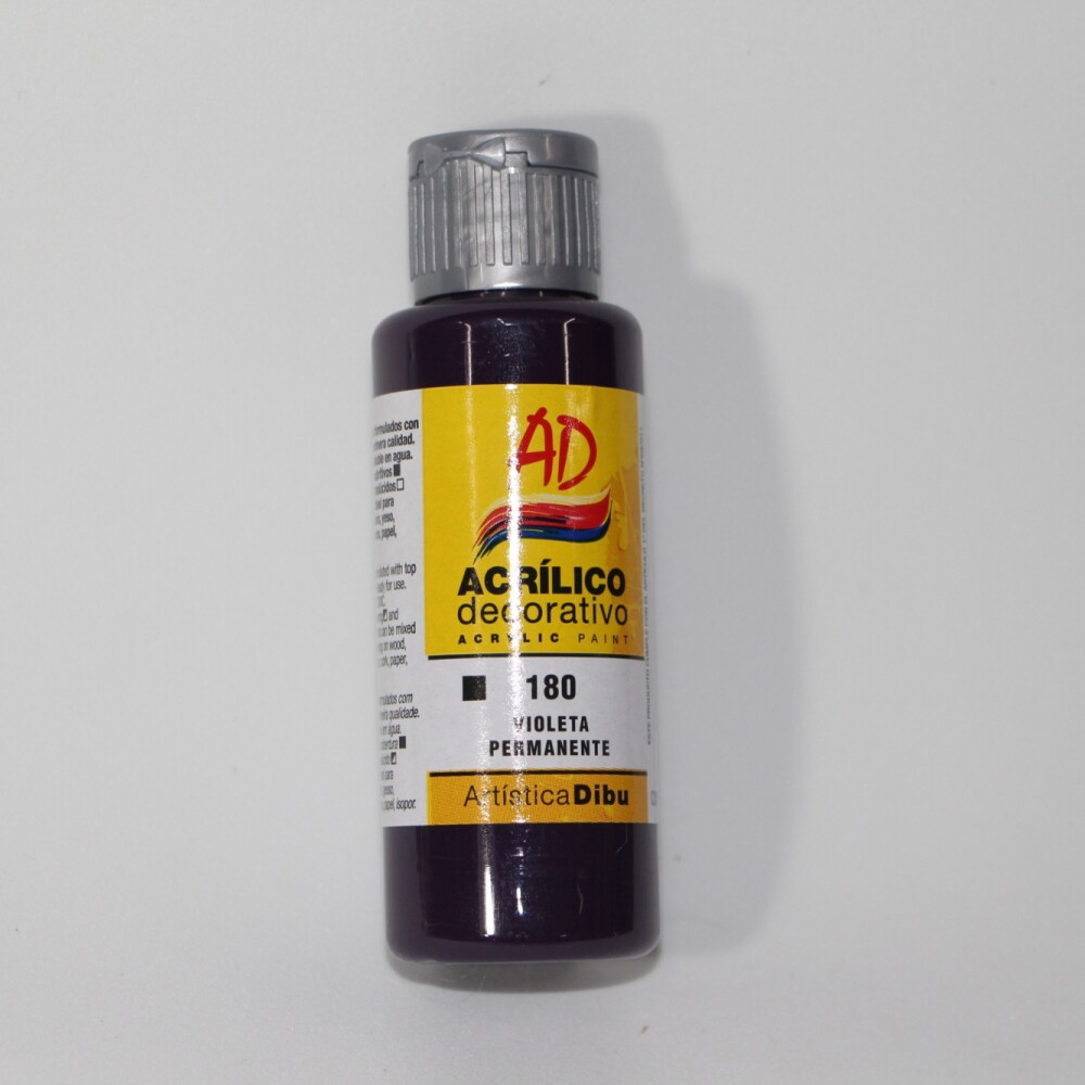 PINTURA ACRILICA ARTISTICA DIBU 60 ML. DIFERENTES COLORES COLOR VIOLETA PERMANENTE 180