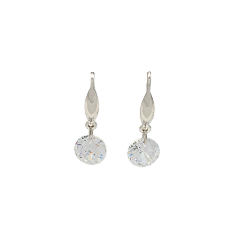 Caravanas Colgantes-Plata 925- Piedra Zirconia-CA3075 Conpiedra