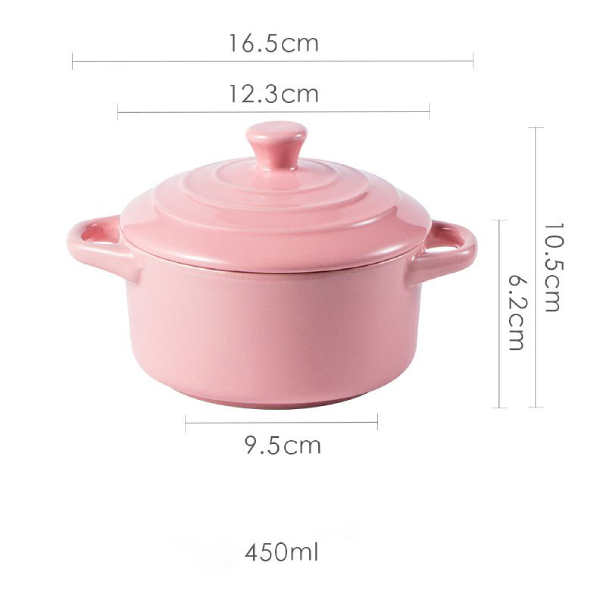 Cazuelas Cerámica No Apta Para Hornos Altura 10cm x Ancho 9cm x Ø 12cm 450ML 