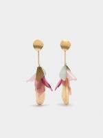 Pendientes Largos De Pétalos multicolor