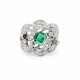 Anillo latino brillantes y esmeralda Anillo latino brillantes y esmeralda
