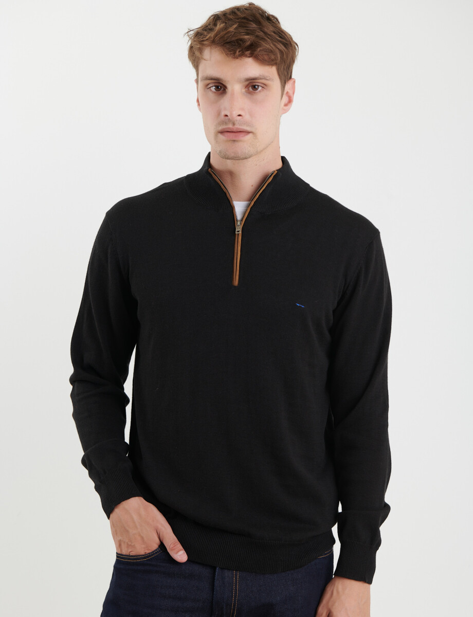 470996 SWEATER MEDIO CIERRE HARRINGTON LABEL Negro