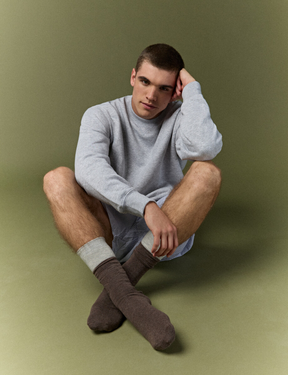 470559 SWEATER HARRY Gris Medio Melange