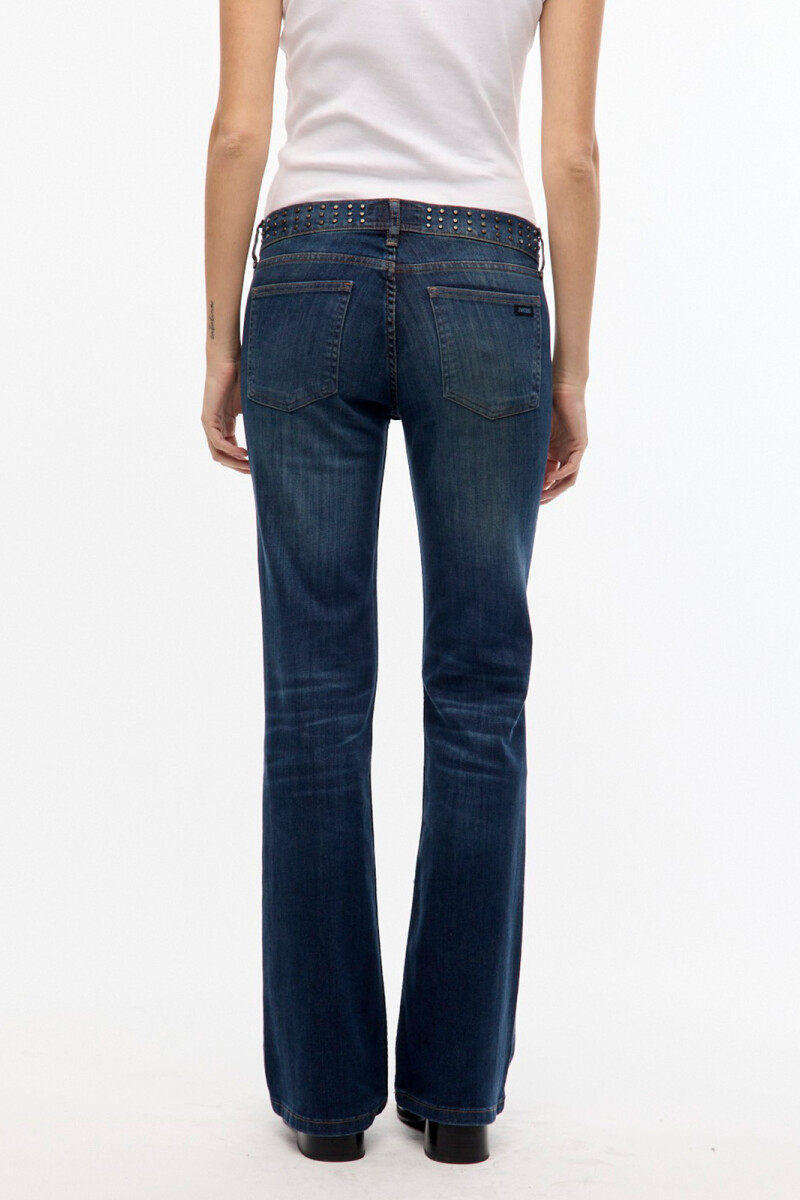LOW BOOTCUT STUD VINTAGE BLUE Azul