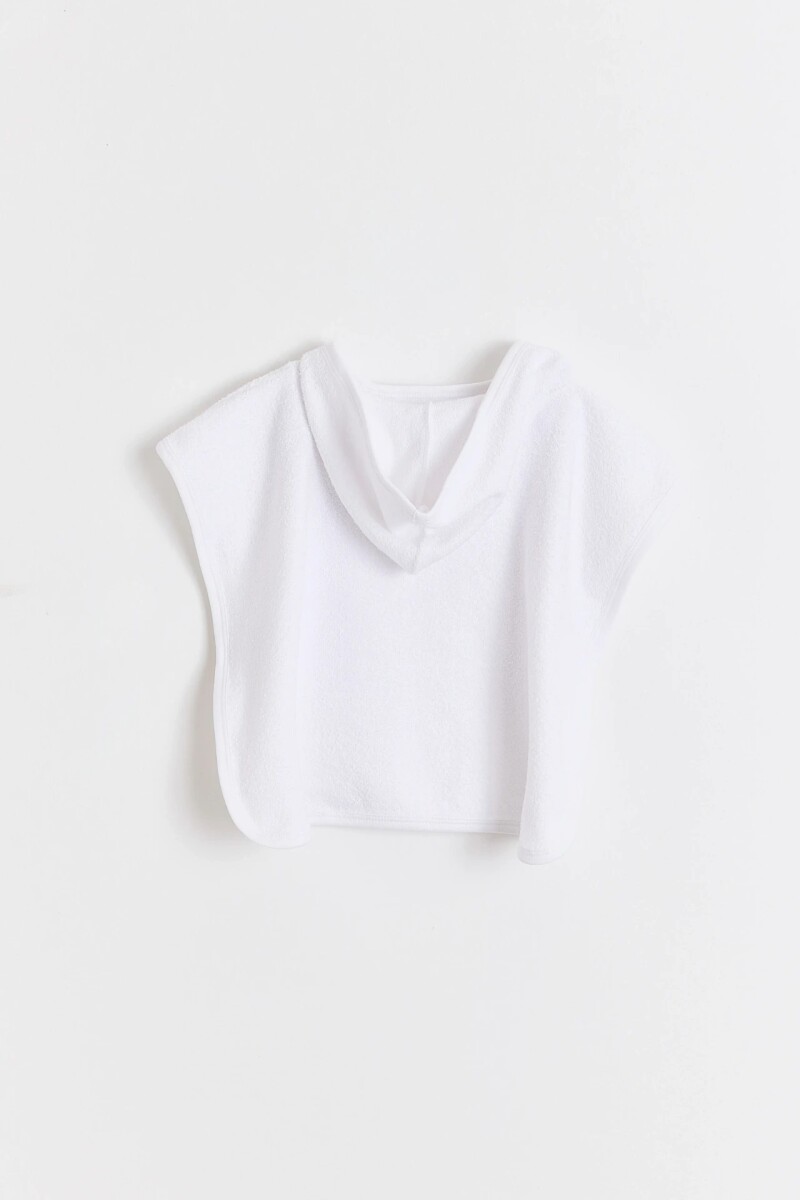 PONCHO TOWEL LOGO Blanco