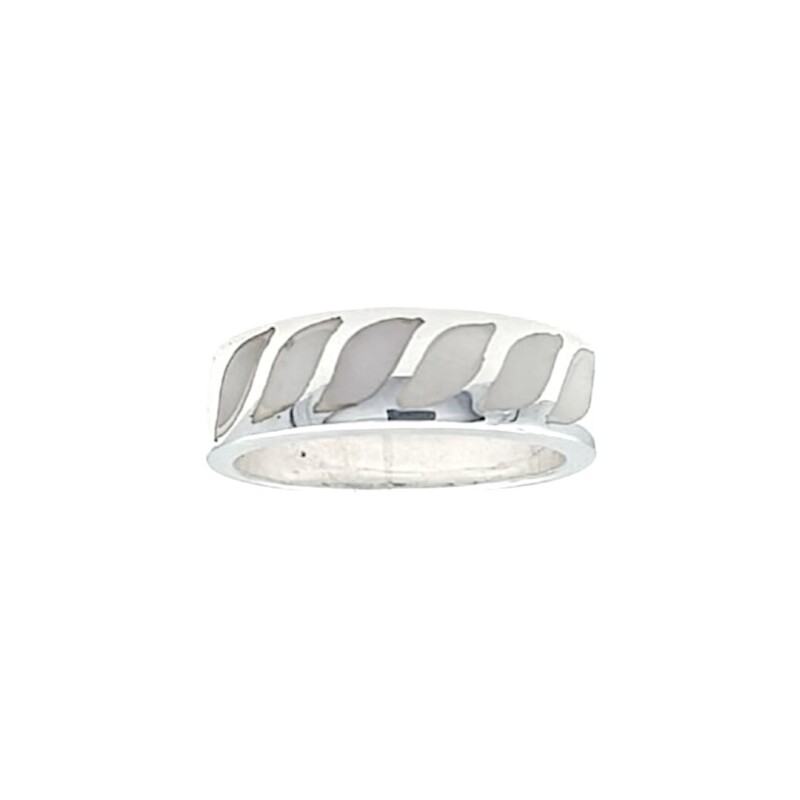 Anillo Hojas-Plata 925-Con Nacar-AN4586 conpiedra