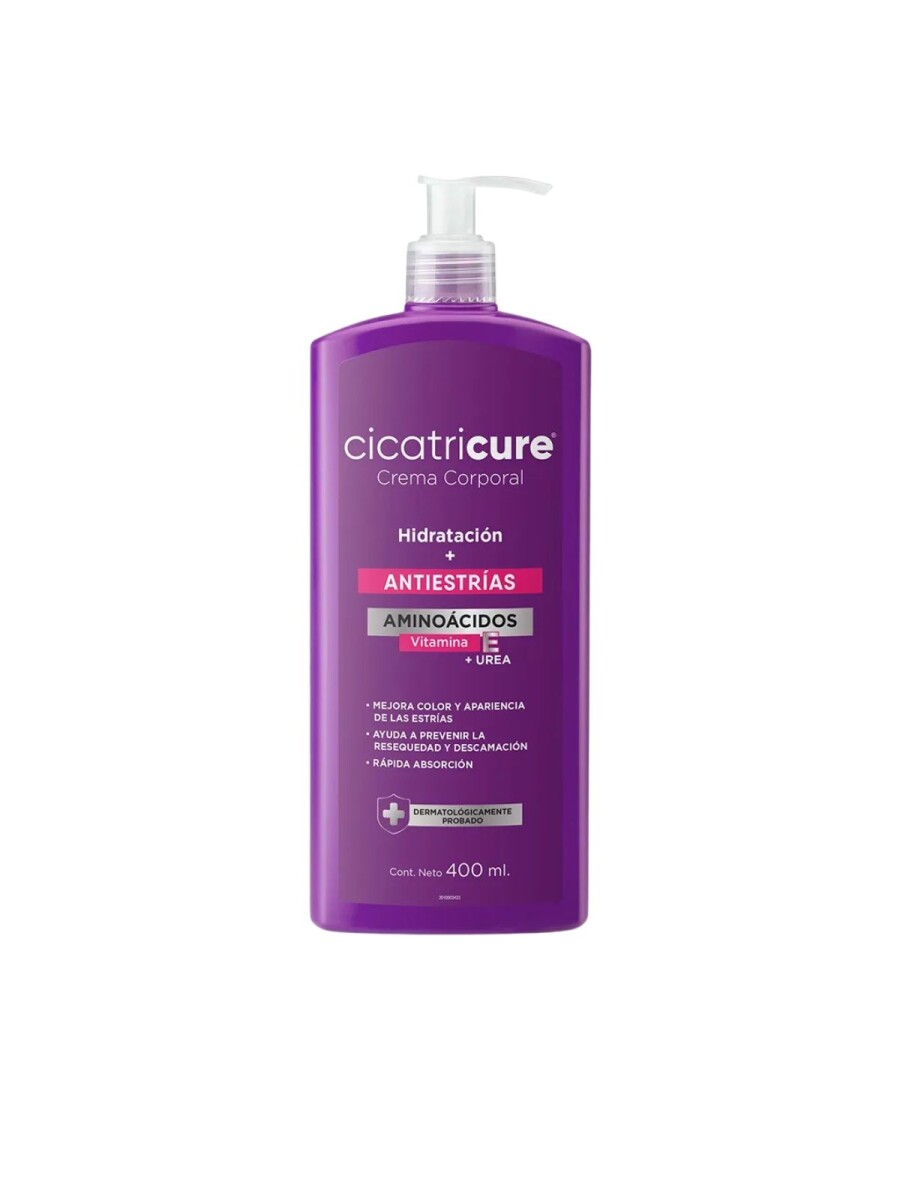 Cicatricure Crema Corporal 400ml - Anti estrías + Aminoácidos 