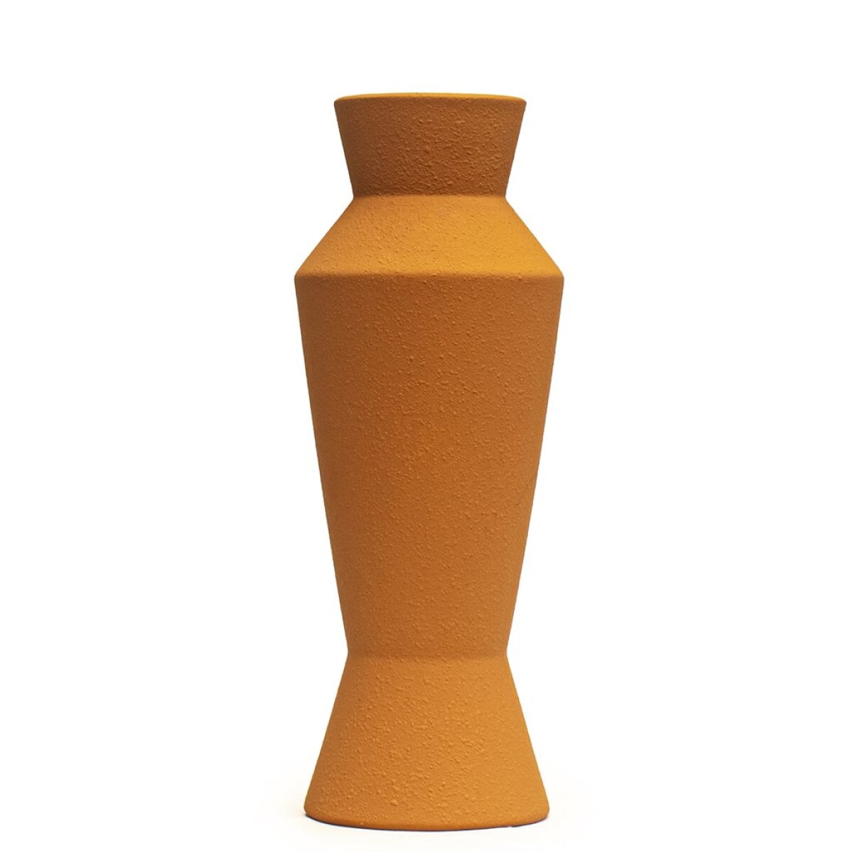 FLORERO CERAMICA D11.5x31CM FORMAS NARANJA 