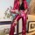 Leather Jeans Galácticos Fucsia