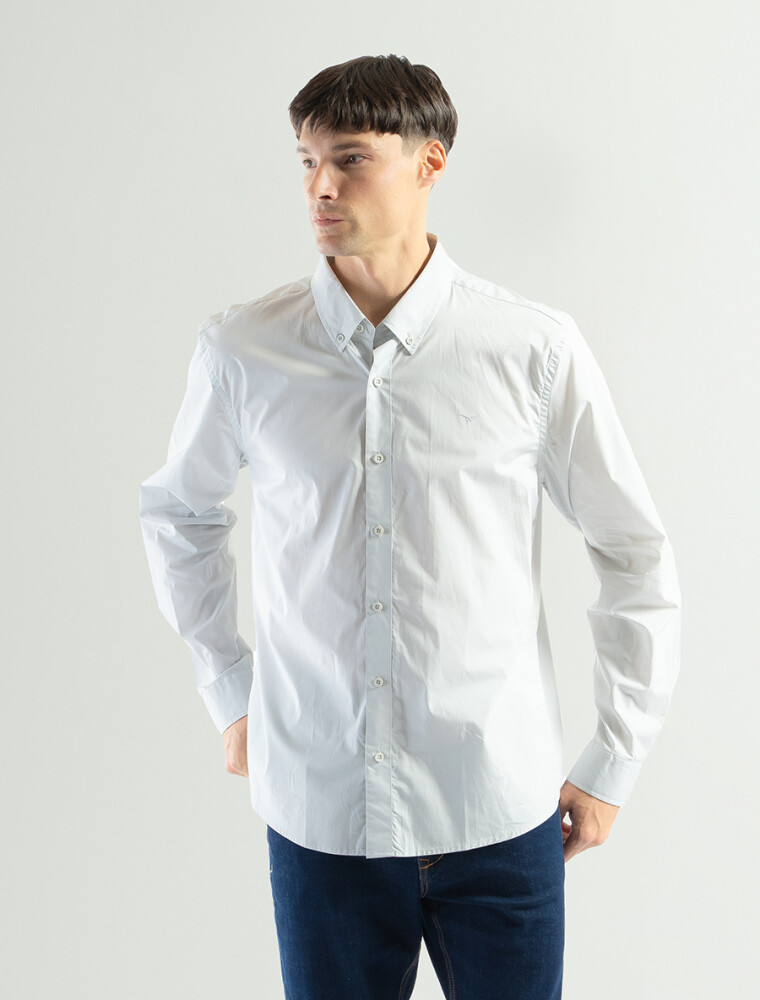 Camisa Manga Larga Algodón Principe Blanco