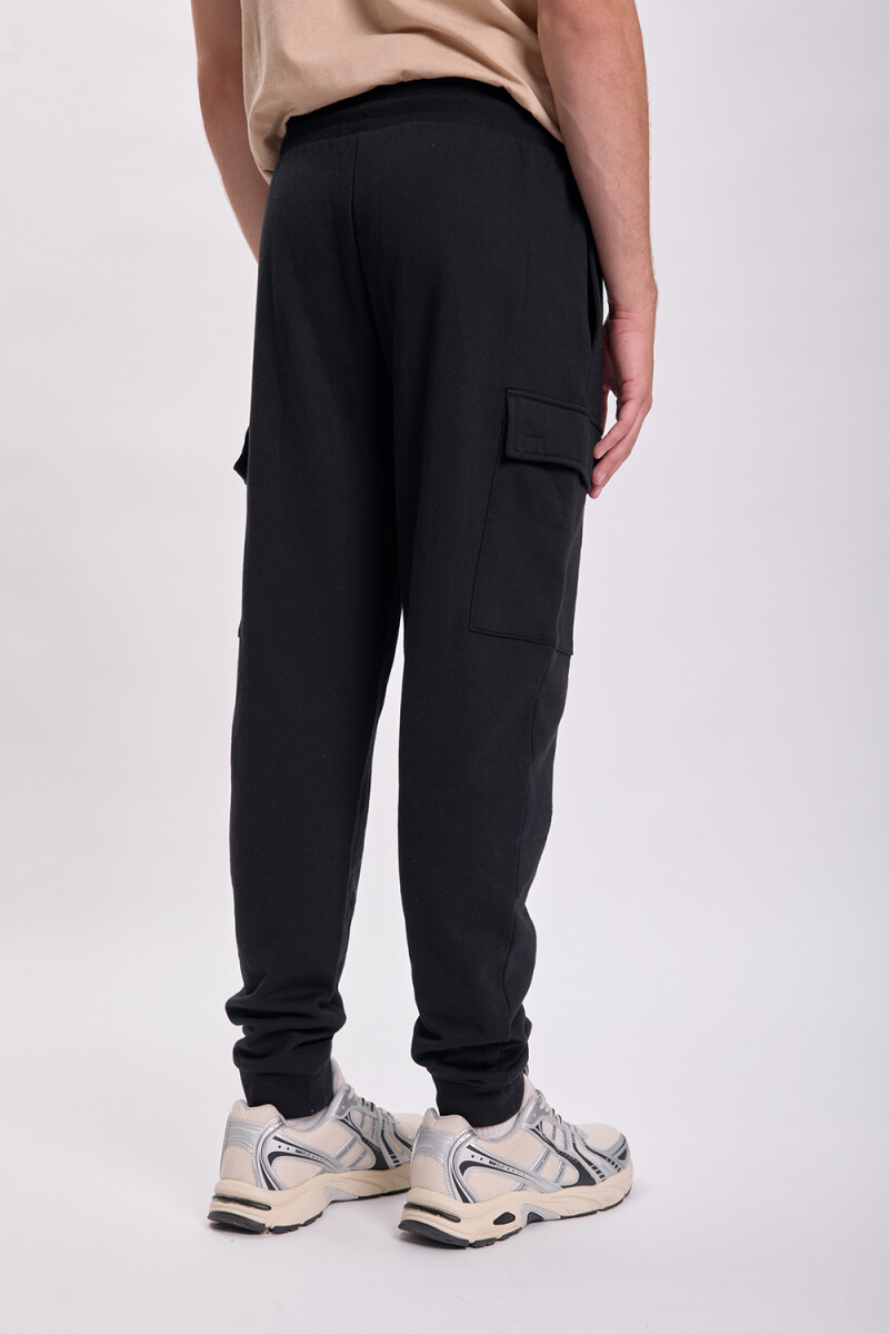 Pantalón deportivo cargo Negro