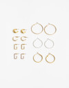 Aros Sets Set 7 Pares De Aros Mix Baños - Dorado