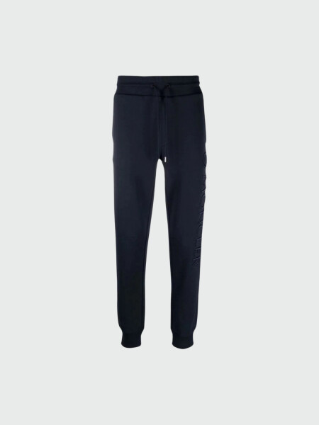 Moncler -Pantalón deportivo de algodón con bolsillos Azul Marino