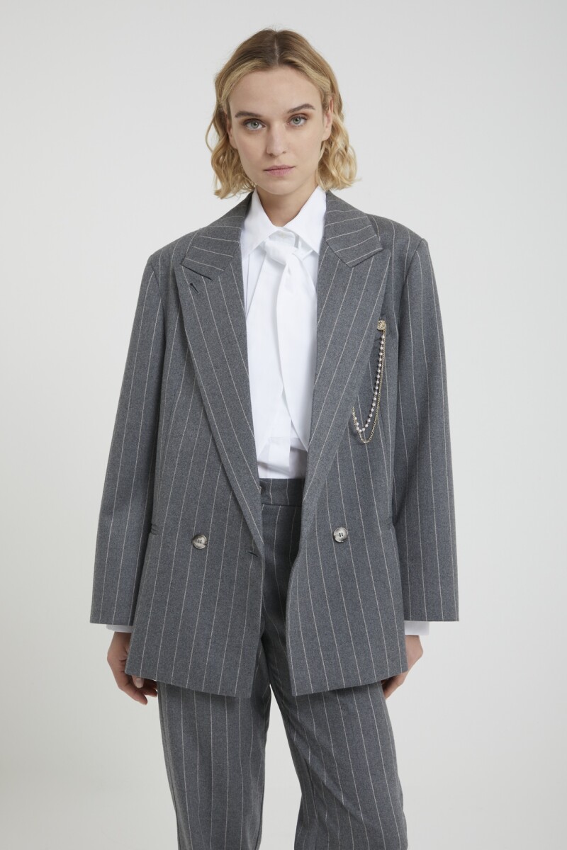 CHAQUETA BLAZER Gris