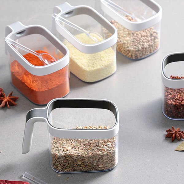 Especiero Dispensador Condimentero Acrilico Organiza Cocina Variante Color Negro