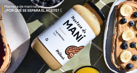 ¿Por qué se separa el aceite de la manteca de maní natural?