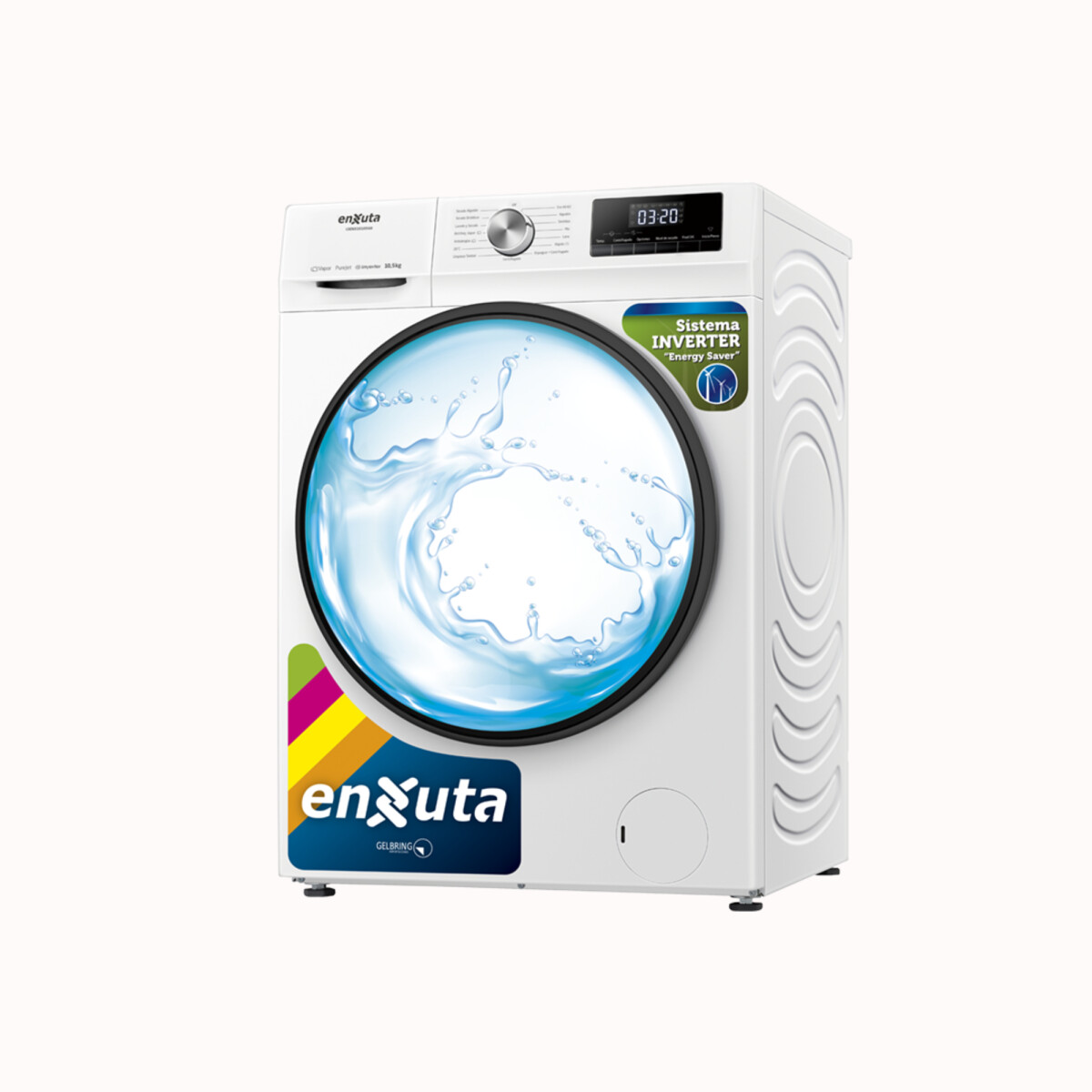 Lavasecarropas Enxuta LSENX1610560 Inverter 10.5 Kg - Blanco 