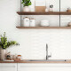 Ceramica Blanco Satinado Decorado Relieve 25X25Cm Pared GAMAS DE BLANCO
