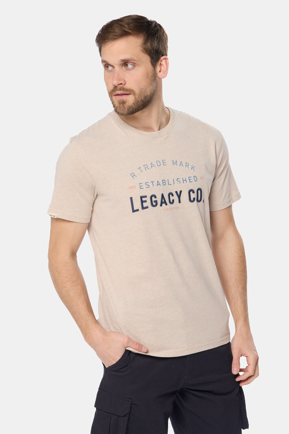 REMERA ESTAMPADA Beige