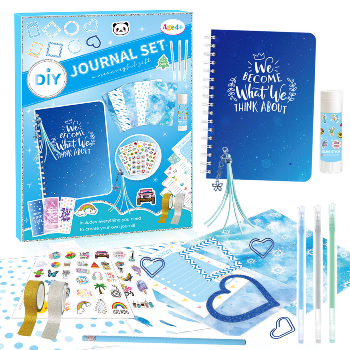 Set De Papelería Infantil Love Colors - Azul 