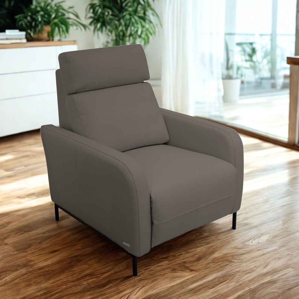 Poltrona Reclinable - Eléctrica 100% de cuero - Margot Marrón