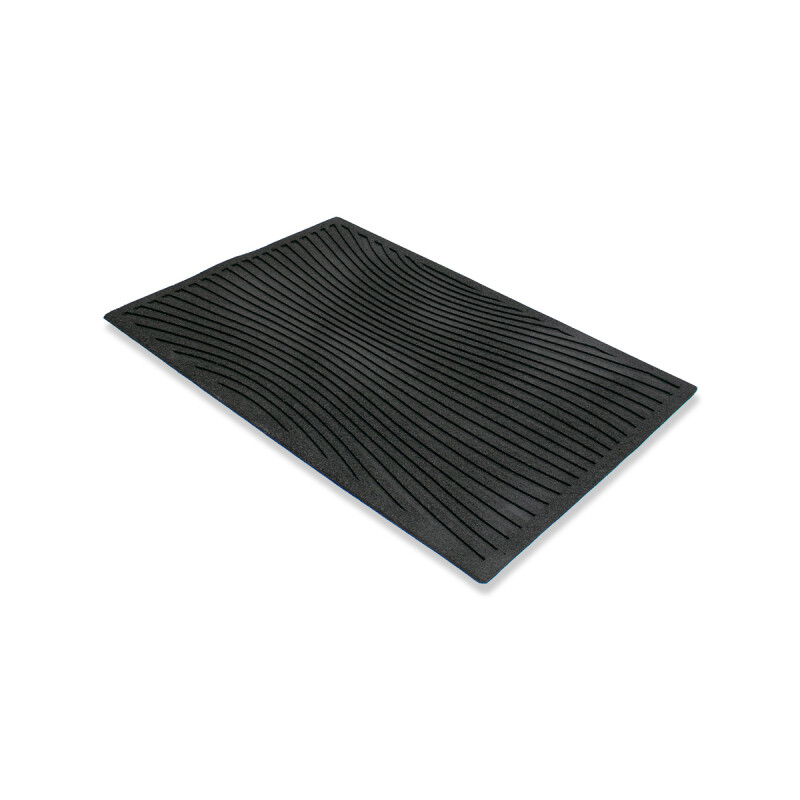 ALFOMBRA GOMA RECT NEGRO 60X90CM Unica