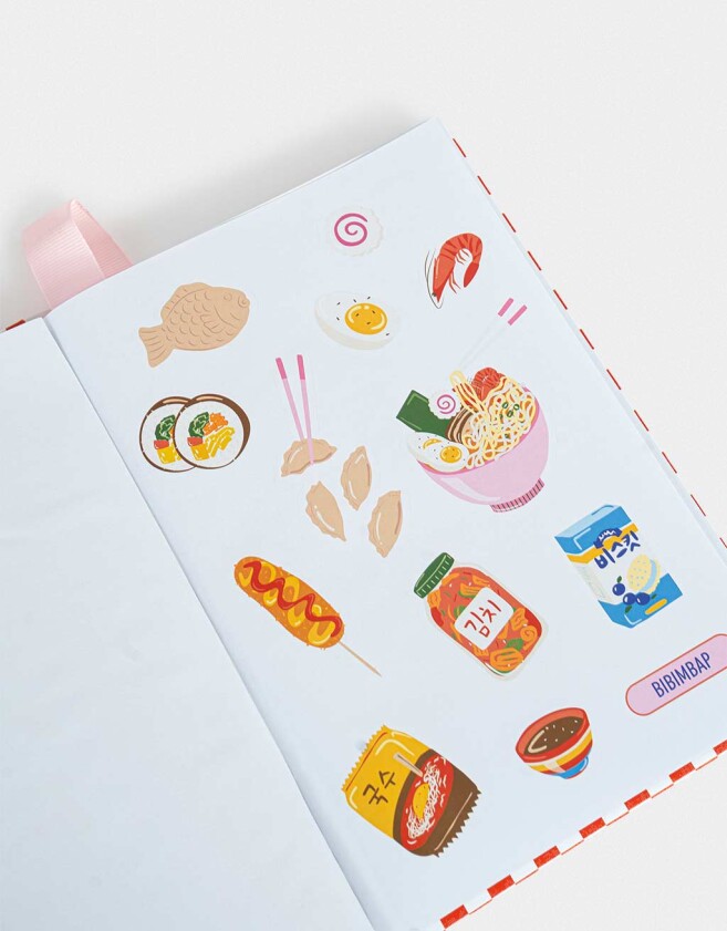 Anotadores Cuadernos y Memos Cuaderno A5 Korean Food - Combinacion Multicolor