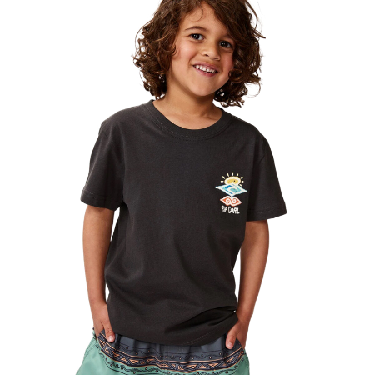Remera Rip Curl Icons Of Shred Niño - Negro 