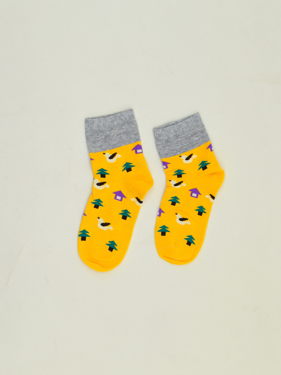 MEDIAS KIDS PAR - AMARILLO 