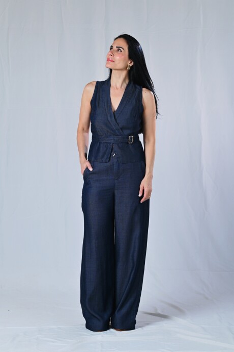 Chaleco de jean Audelia Azul