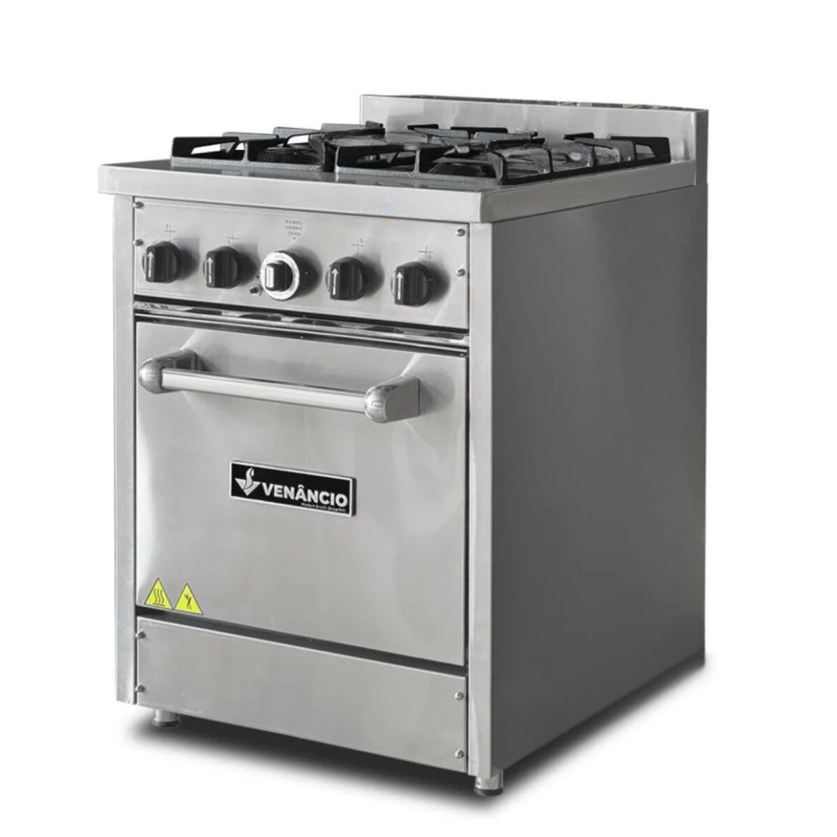 Cocina profesional a gas 4 hornallas en acero inox 