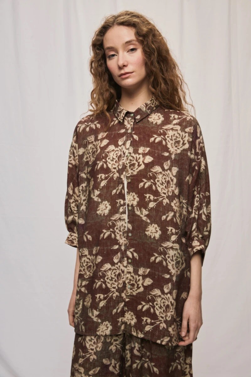 CAMISA D.CASSIN ROSSI - MARRON 