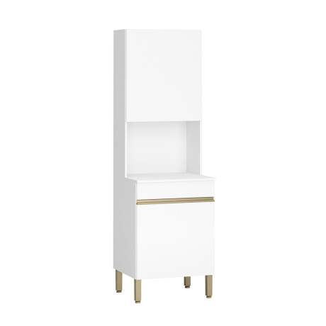 MUEBLE PARA MICROONDAS CON TAPA Y DOS PUERTAS SERIE LINE KITS PARANA BLANCO