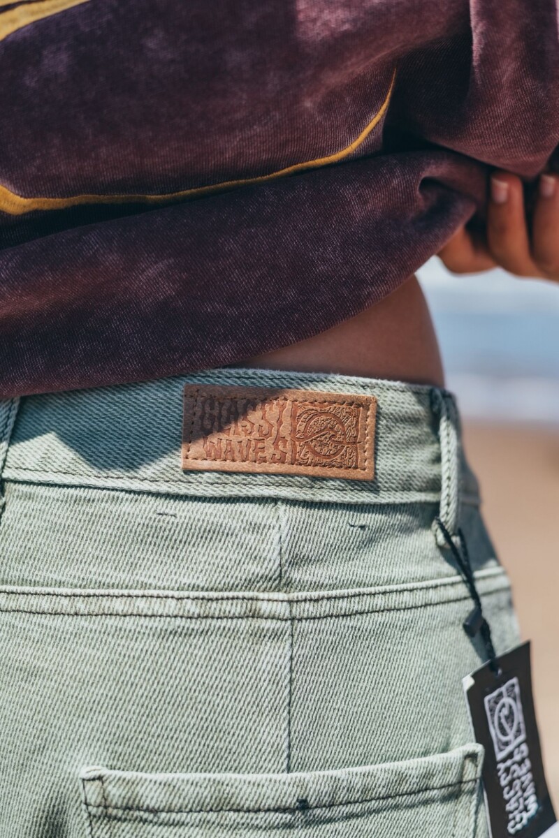 Pantalon Denim Wide Leg Fit / Verde - Preventa U