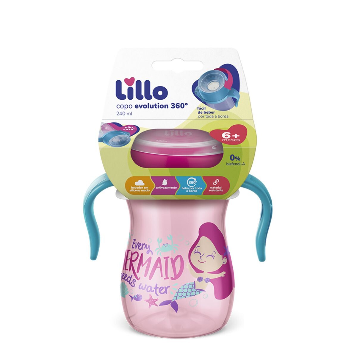 LILLO VASO SIL SUPER EV 360° NIÑA 240 ML 