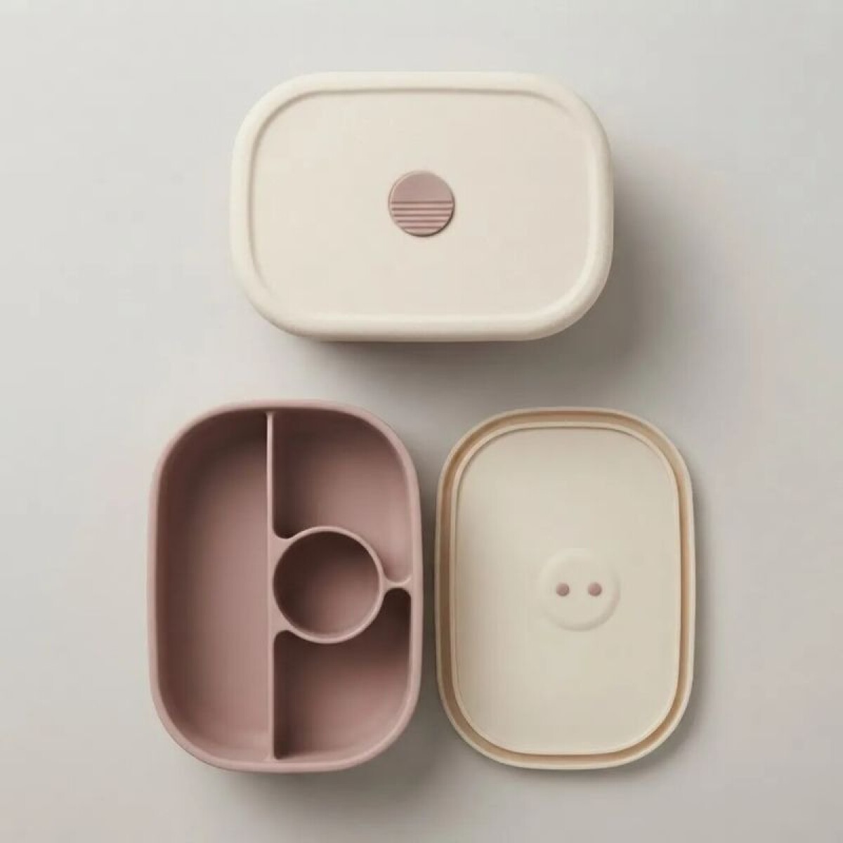 Lunchera tupper silicona MOON - rosa 