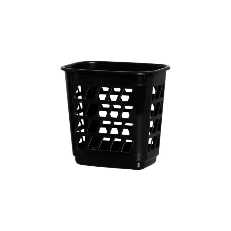 PAPELERA TACHO DE BASURA TELADO 10 LITROS NEGRO