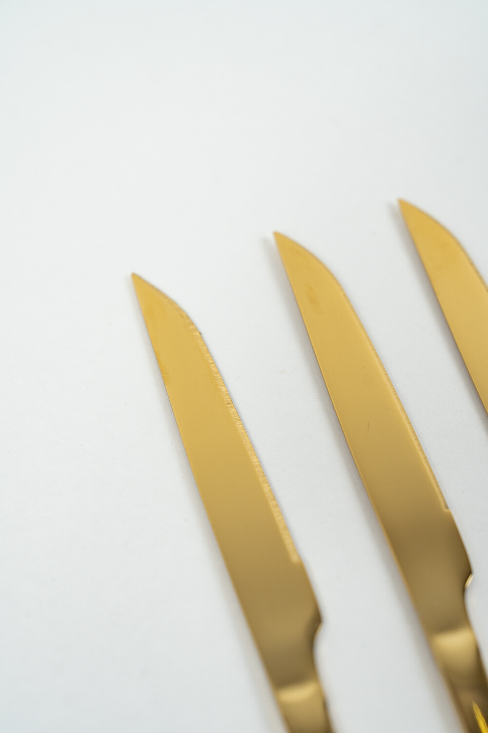 Cuchillo Asher De Postre Set 4 Un. Dorado Brillante Color Unico