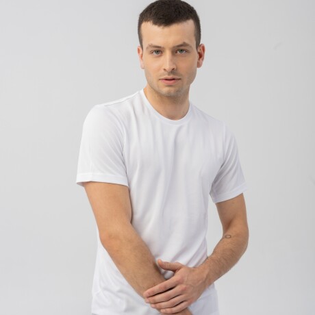 Remera Menpi Alta Calidad Running Hombre Blanco S/C