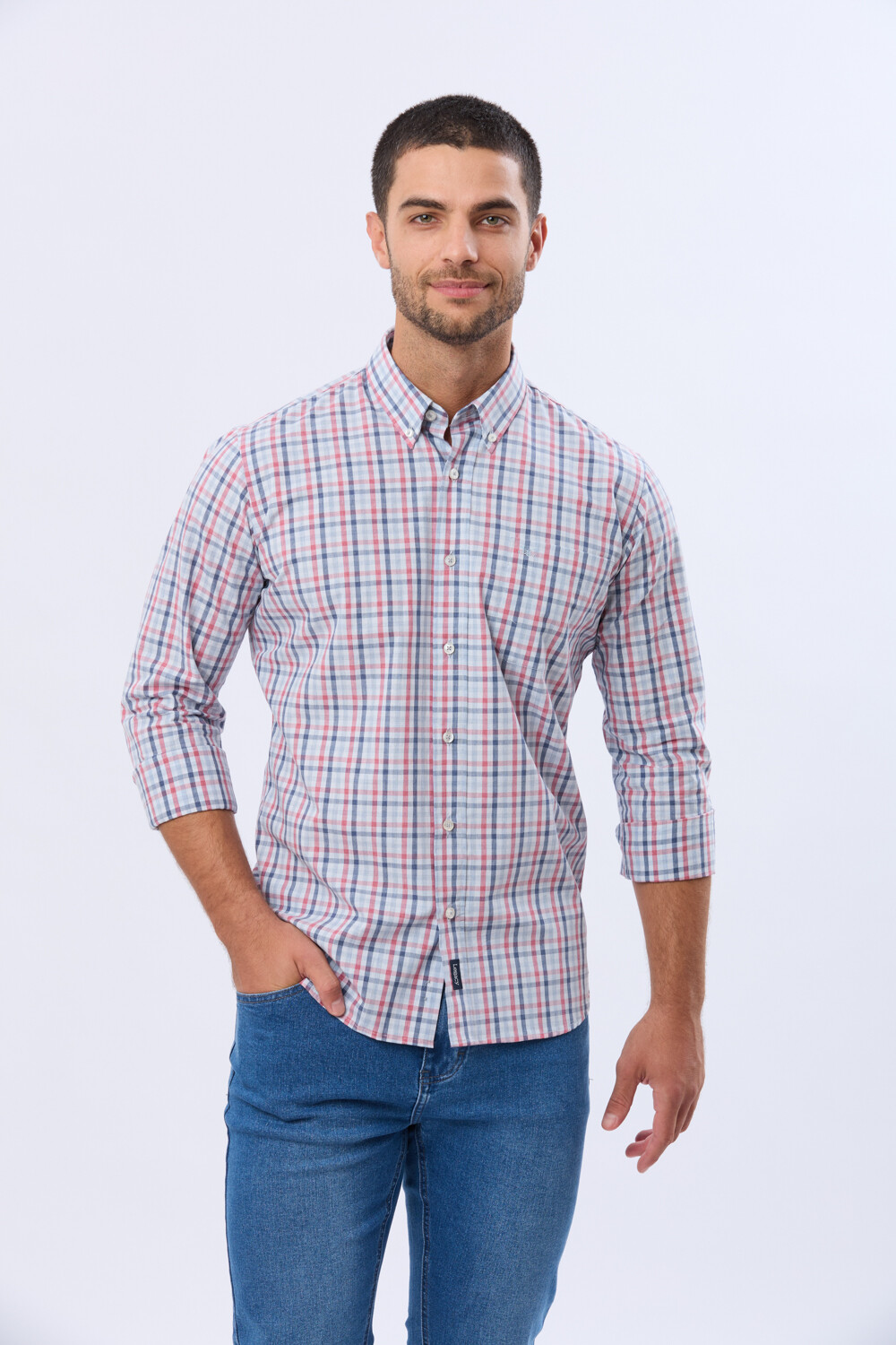 CAMISA SPORT A CUADROS Rojo