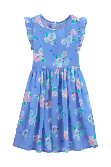 Vestido manga corta floreado (Mercadería sin cambio) 0