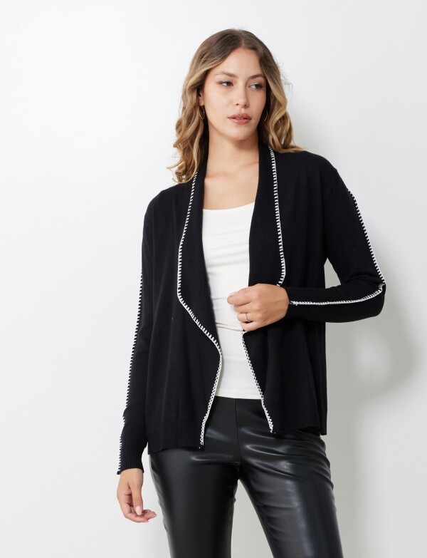 Cardigan Solapa NEGRO