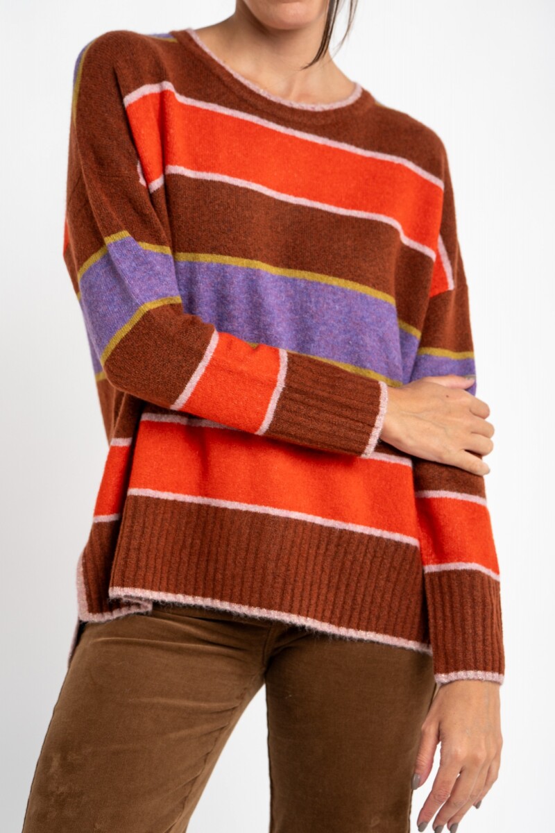 Sweater Rayado Cafe