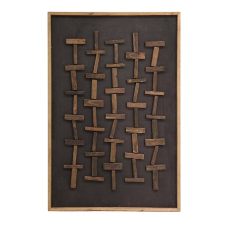 CUADRO MADERA MARRON FE8176