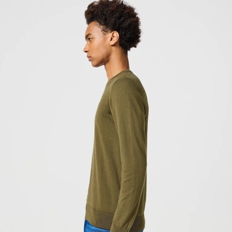 Buzo Wrangler de Hombre - KNIT SWEATER - 112357202IVYGREEN ELD