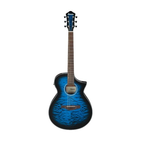 Guitarra Electro Acustica Ibanez Aewc16qa-tlh Transparent Blue Sunburst High Gloss Top Guitarra Electro Acustica Ibanez Aewc16qa-tlh Transparent Blue Sunburst High Gloss Top